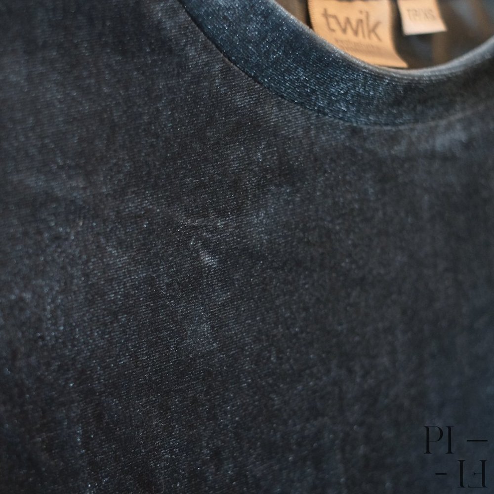 Maison Simons Twik Velvet oversized aqua T-Shirt - Picture 3 of 6